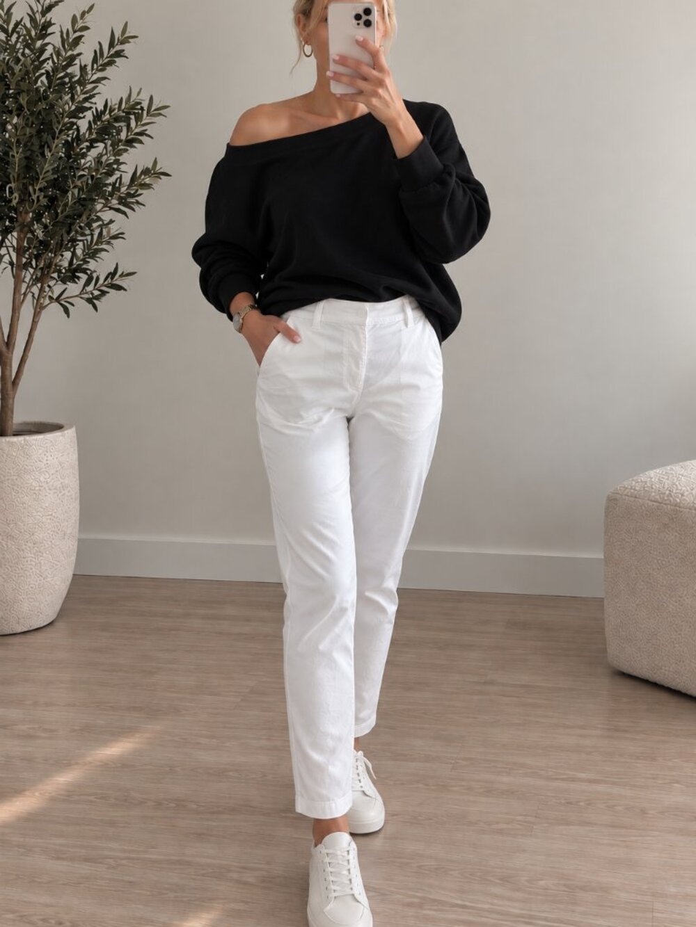 Vince White Cotton Pants – Size 4